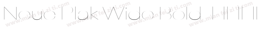 Neue Plak Wide Bold字体转换